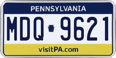 PA license plate MDQ9621