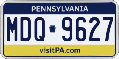 PA license plate MDQ9627