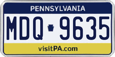 PA license plate MDQ9635