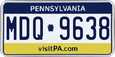 PA license plate MDQ9638