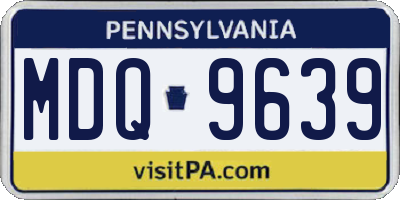PA license plate MDQ9639