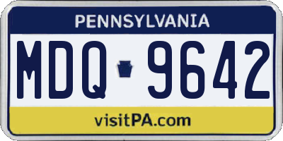 PA license plate MDQ9642