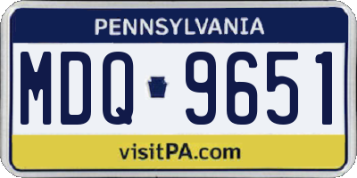 PA license plate MDQ9651