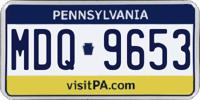 PA license plate MDQ9653