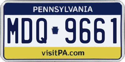 PA license plate MDQ9661