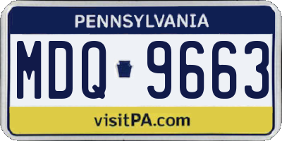 PA license plate MDQ9663