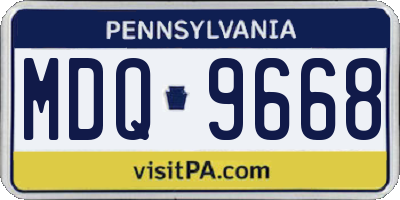 PA license plate MDQ9668
