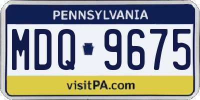 PA license plate MDQ9675