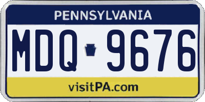 PA license plate MDQ9676