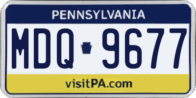 PA license plate MDQ9677