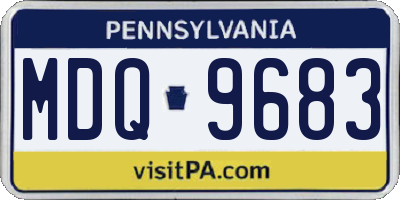 PA license plate MDQ9683