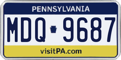 PA license plate MDQ9687