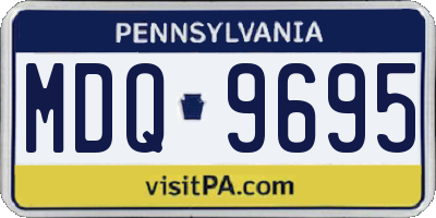 PA license plate MDQ9695