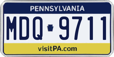 PA license plate MDQ9711