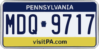 PA license plate MDQ9717