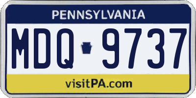 PA license plate MDQ9737