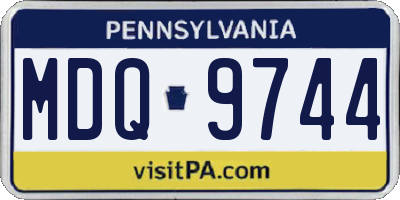 PA license plate MDQ9744