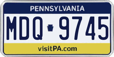 PA license plate MDQ9745