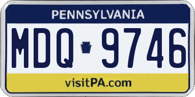 PA license plate MDQ9746