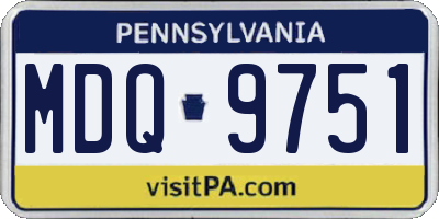 PA license plate MDQ9751