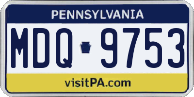 PA license plate MDQ9753