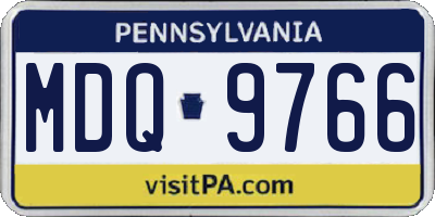 PA license plate MDQ9766