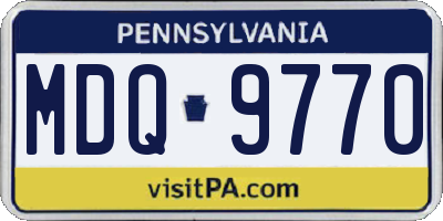 PA license plate MDQ9770