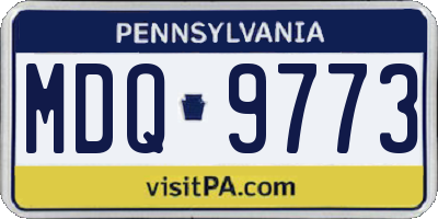 PA license plate MDQ9773