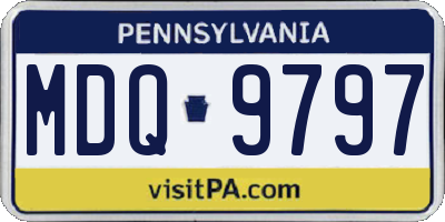 PA license plate MDQ9797