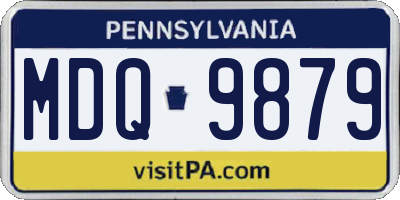 PA license plate MDQ9879