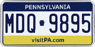 PA license plate MDQ9895