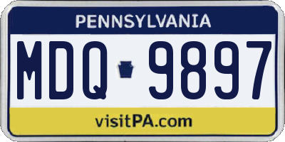 PA license plate MDQ9897