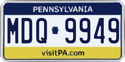 PA license plate MDQ9949
