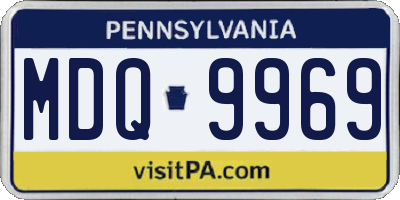 PA license plate MDQ9969