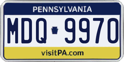 PA license plate MDQ9970