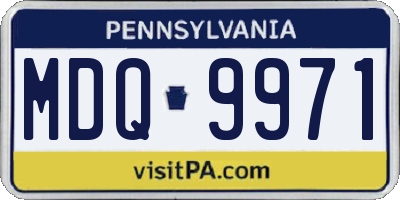 PA license plate MDQ9971