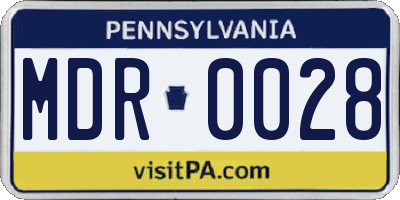 PA license plate MDR0028
