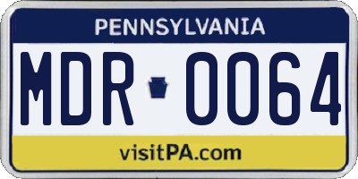 PA license plate MDR0064