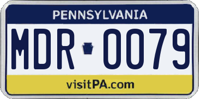 PA license plate MDR0079