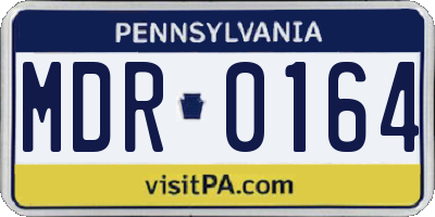 PA license plate MDR0164