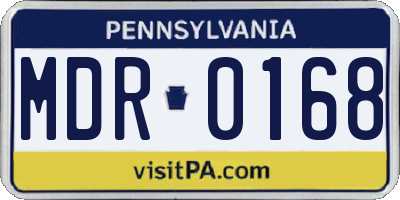 PA license plate MDR0168