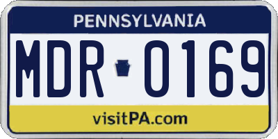 PA license plate MDR0169