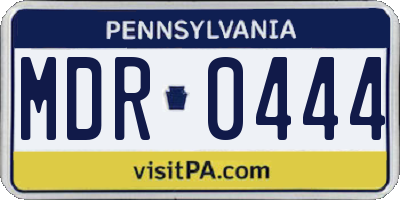PA license plate MDR0444