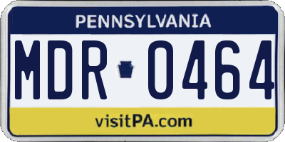 PA license plate MDR0464