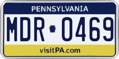 PA license plate MDR0469