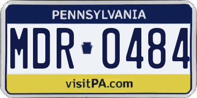 PA license plate MDR0484
