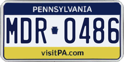 PA license plate MDR0486