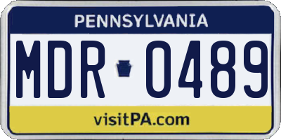 PA license plate MDR0489