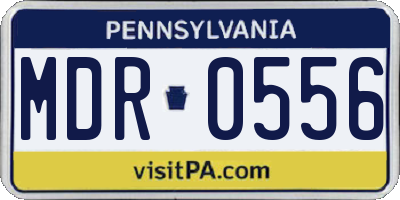 PA license plate MDR0556