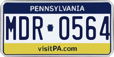 PA license plate MDR0564